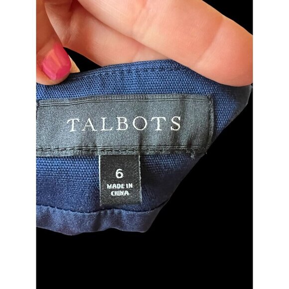 Talbots Skirt Womens Blue SIZE 6 Scalloped Hem WORK PROFESSIONAL CHURCH - Picture 5 of 7